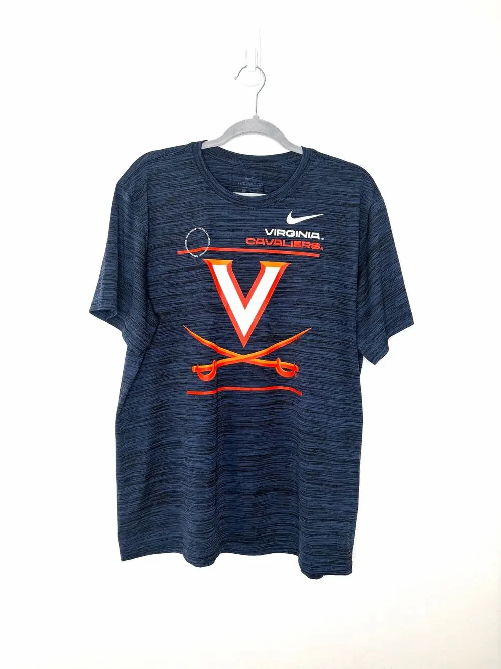 Virginia Cavaliers Nike Dri-Fit Short Sleeve Shirt Men's XL Heathered Blue NCAA